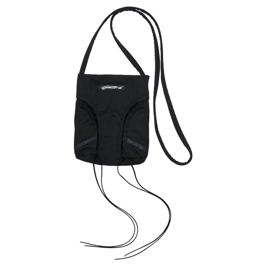 LACED CROSS BAG / BLACK