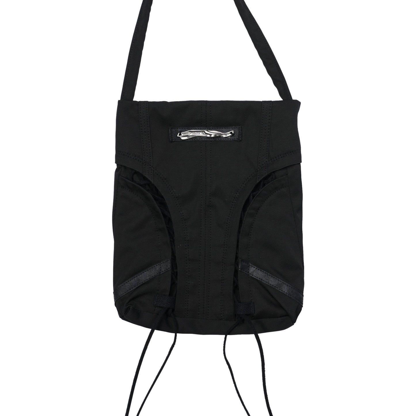 LACED CROSS BAG / BLACK