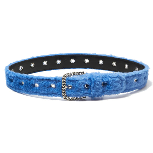 FUR BELT / BLUE