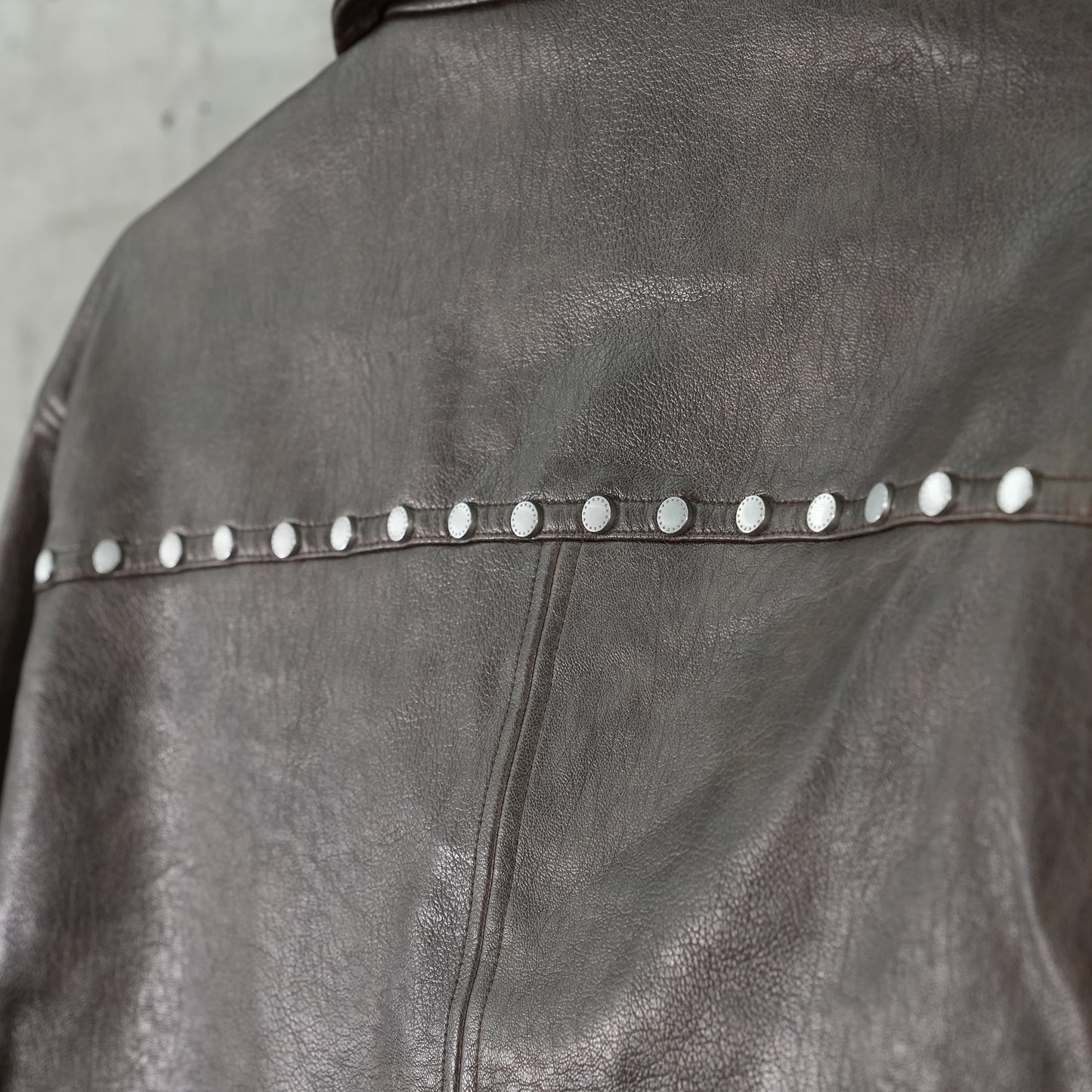 STUDDED CAR COAT / CHARCOAL