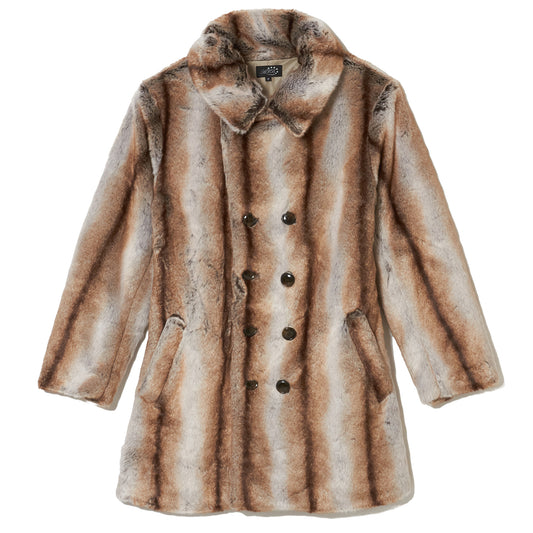 FAUXFUR COAT / BROWN