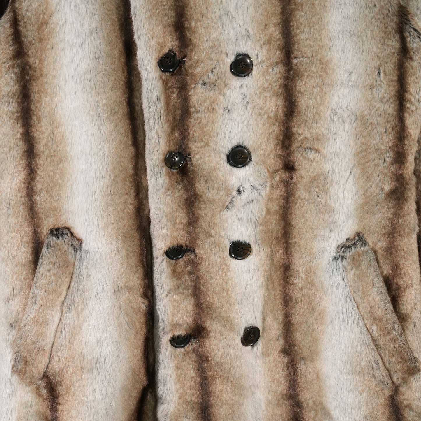 FAUXFUR COAT / BROWN