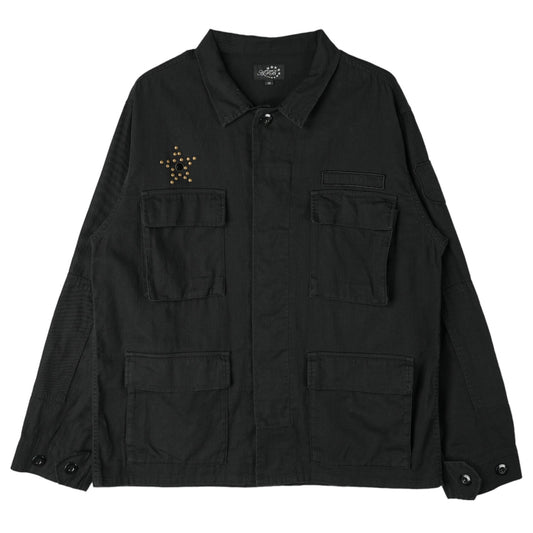 STUDDED MILITARY SHIRTS / BLACK