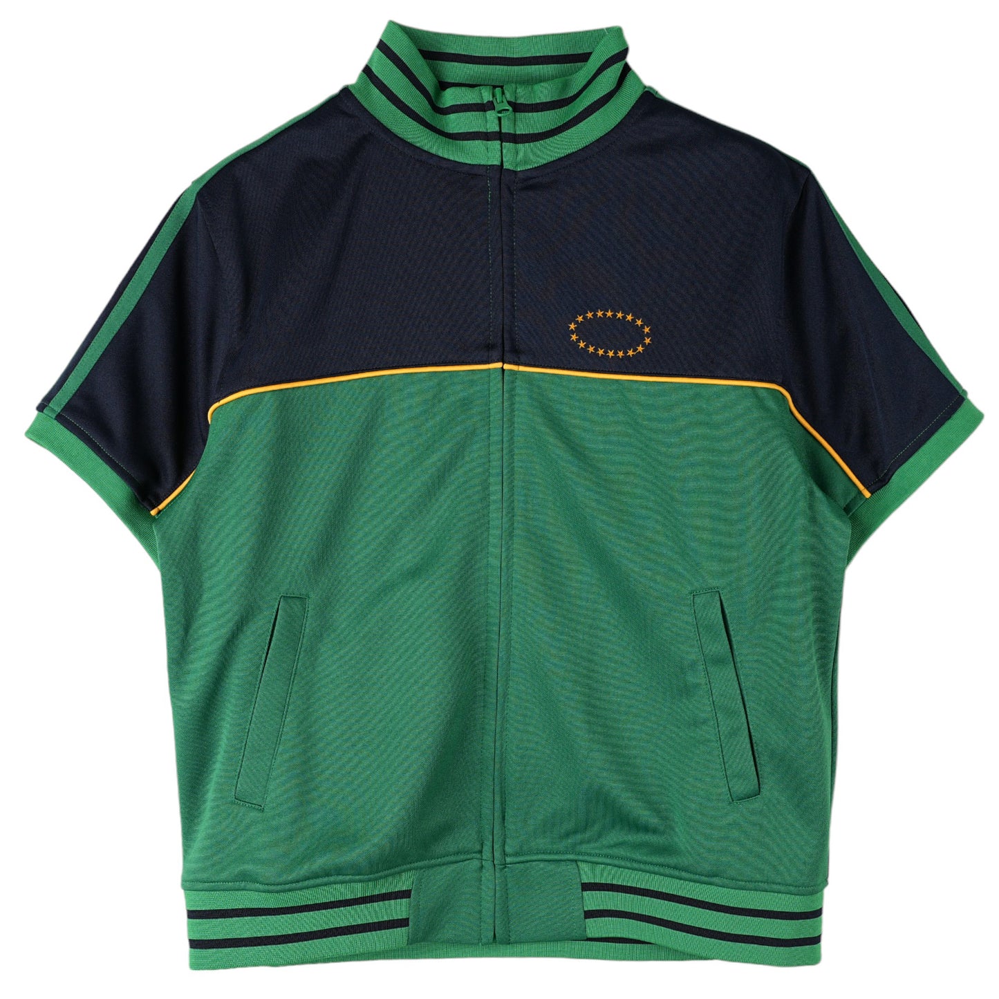 SS ZIP UP JERSEY / GREEN/NAVY