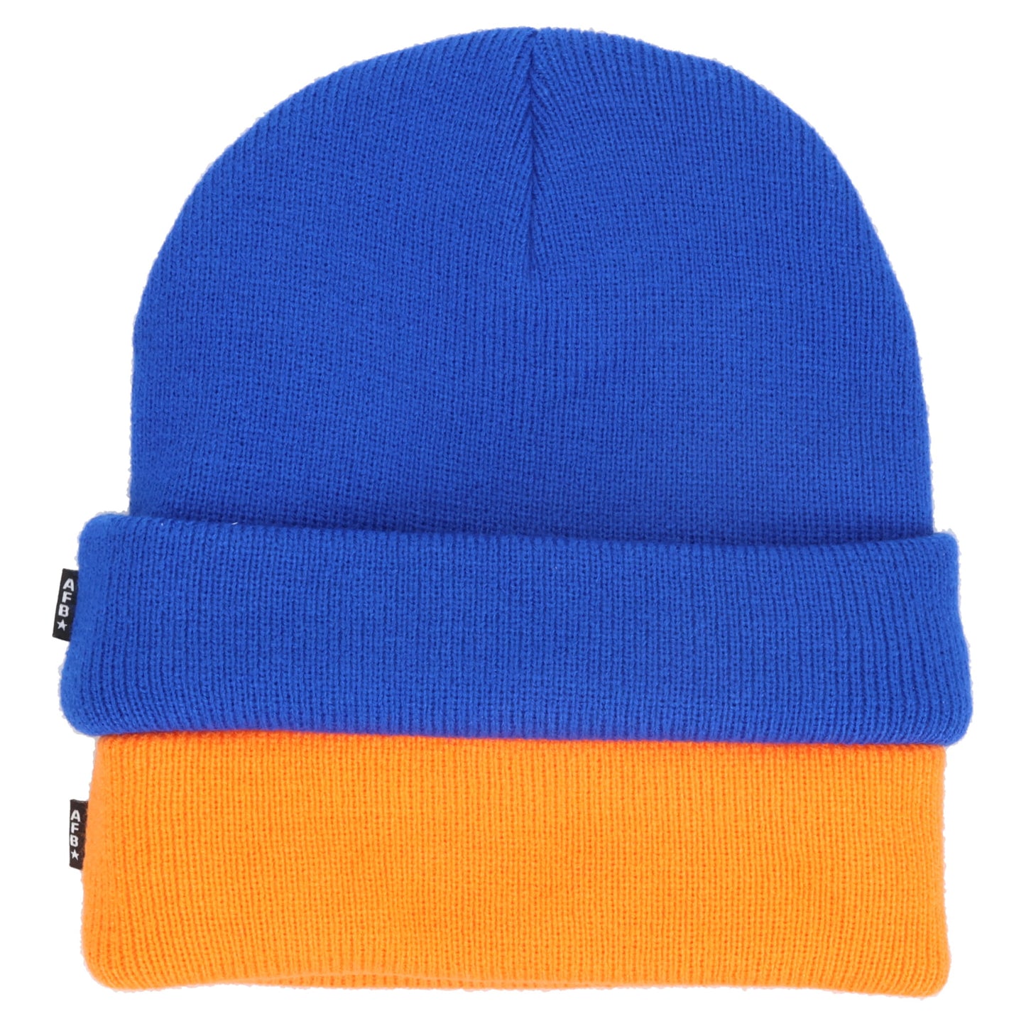 DOUBLE LAYERD BEANIE / BLUE/ORANGE
