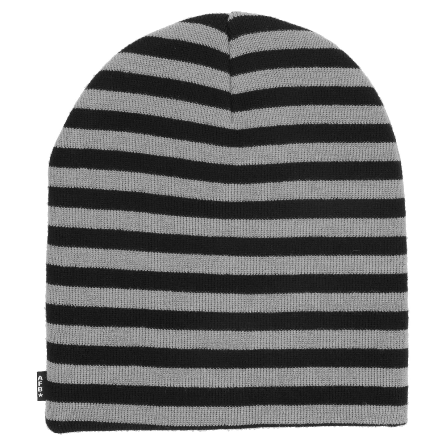 BORDER LONG BEANIE / BLACK/GREY