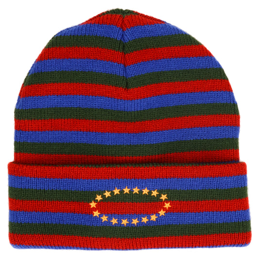 DOUBLE BEANIE / BLUE/RED