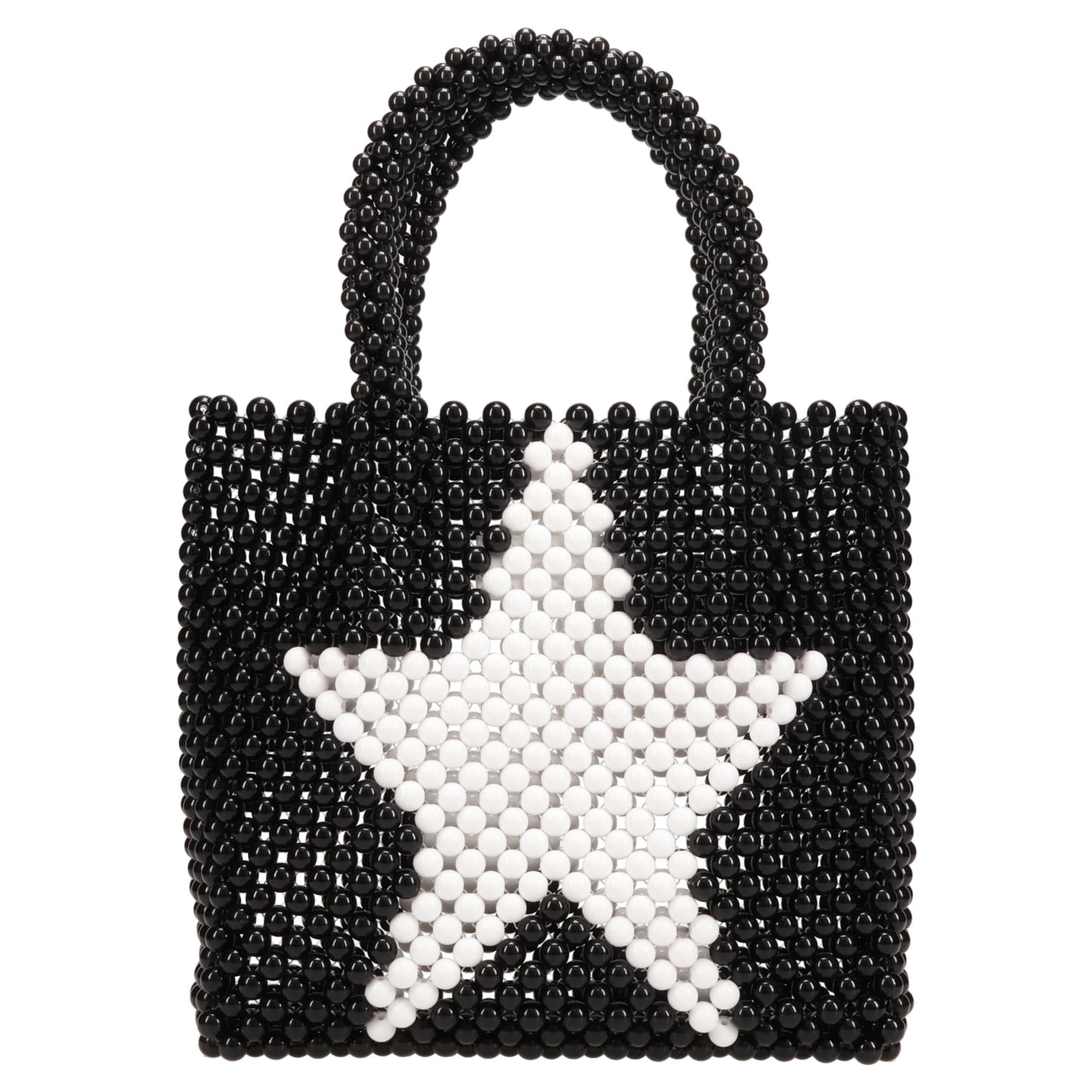 STAR BEADS HAND BAG / BLACK