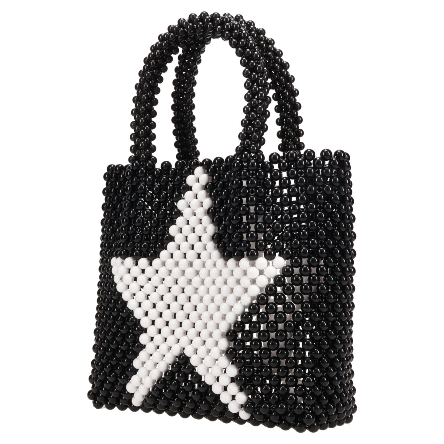 STAR BEADS HAND BAG / BLACK