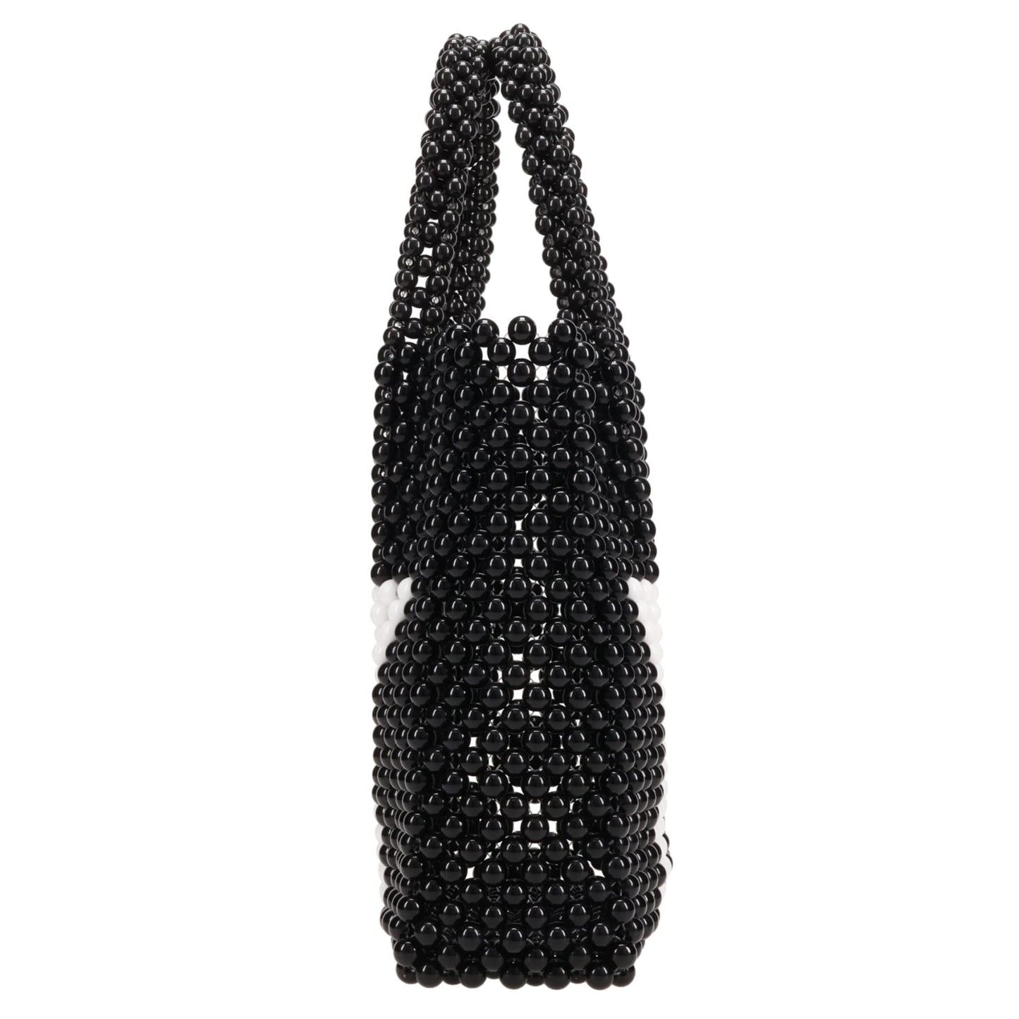 STAR BEADS HAND BAG / BLACK