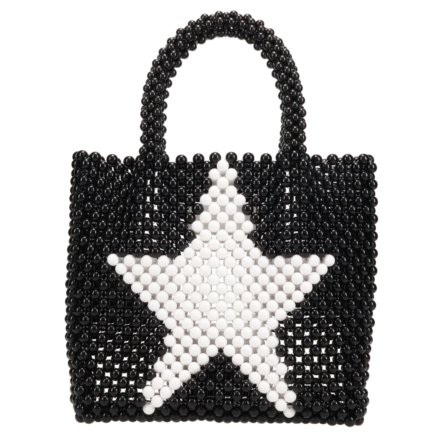 STAR BEADS HAND BAG / BLACK