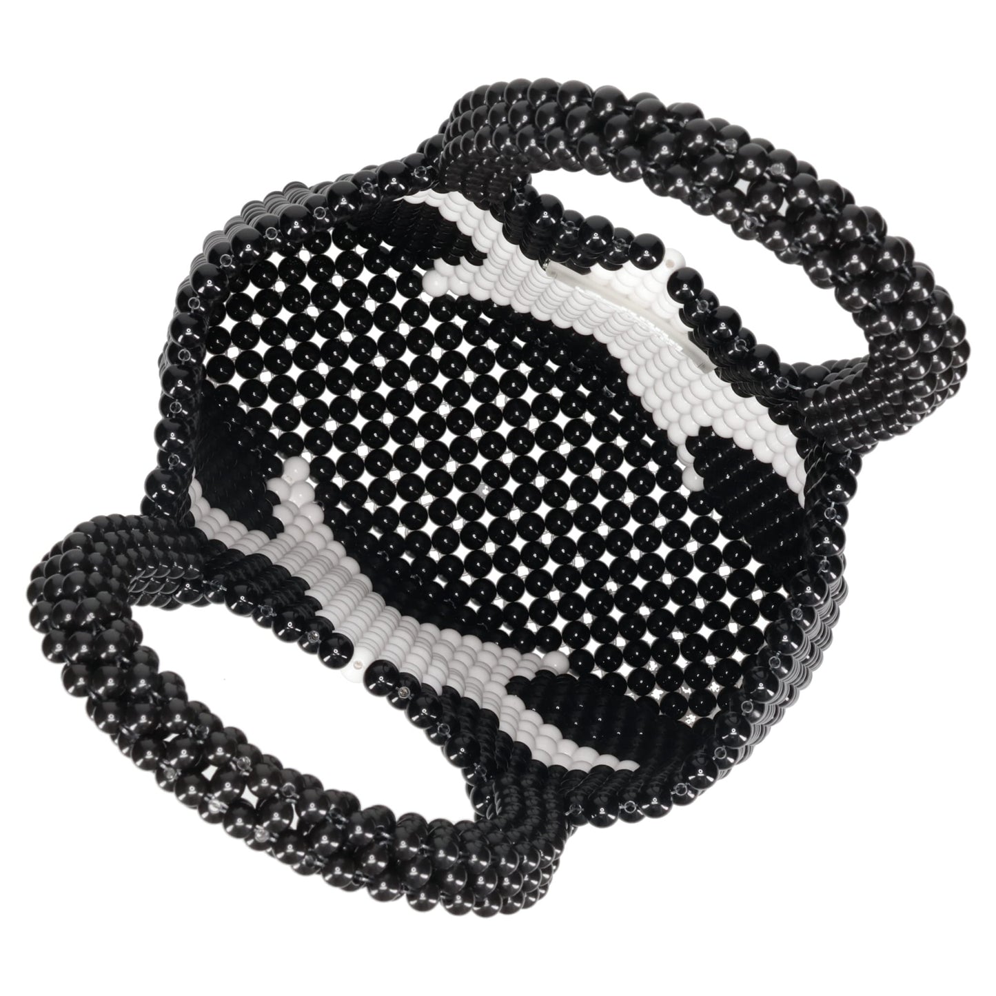 STAR BEADS HAND BAG / BLACK