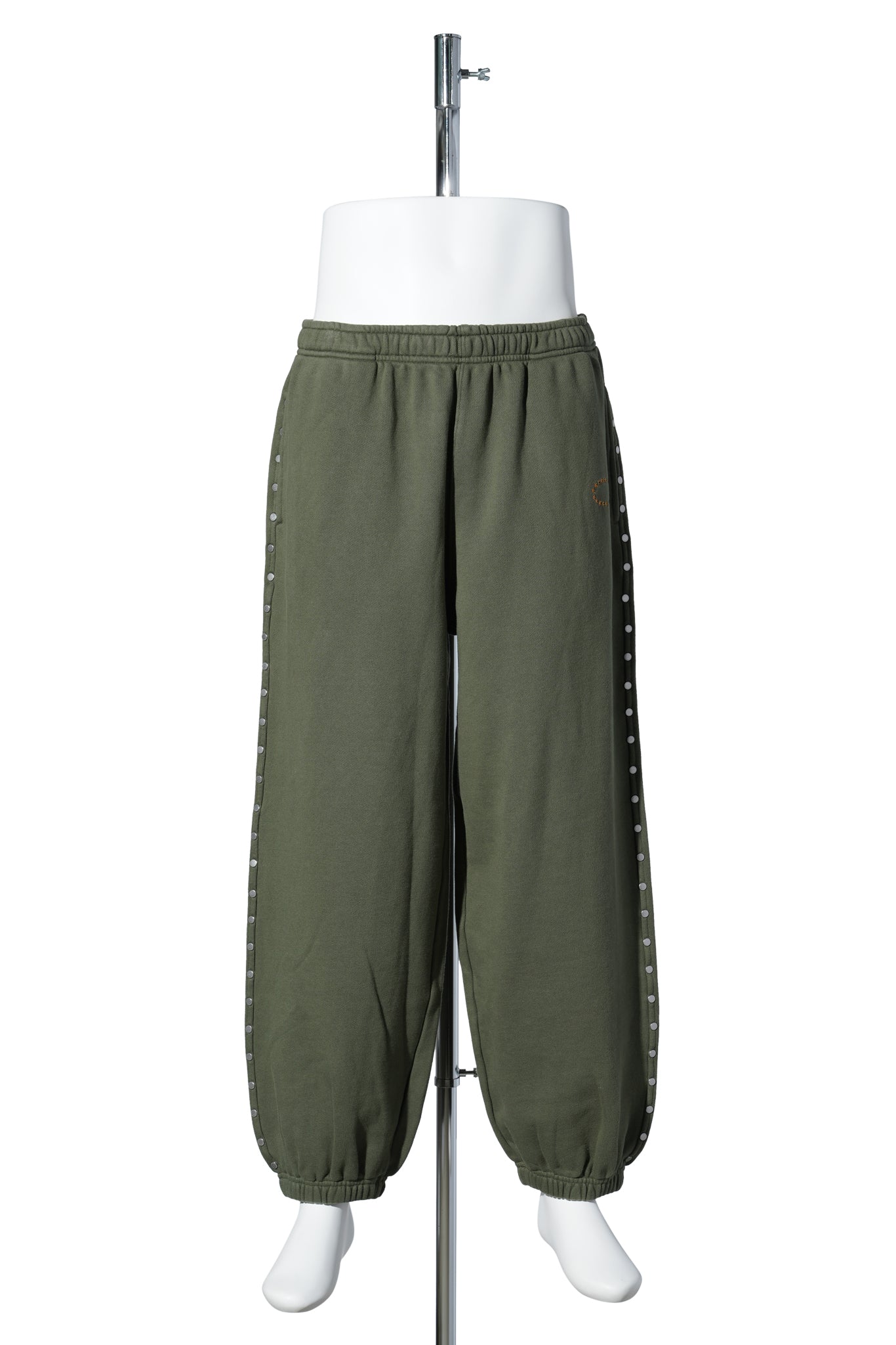 STUDDED  BIG SWEAT PANTS / OLIVE