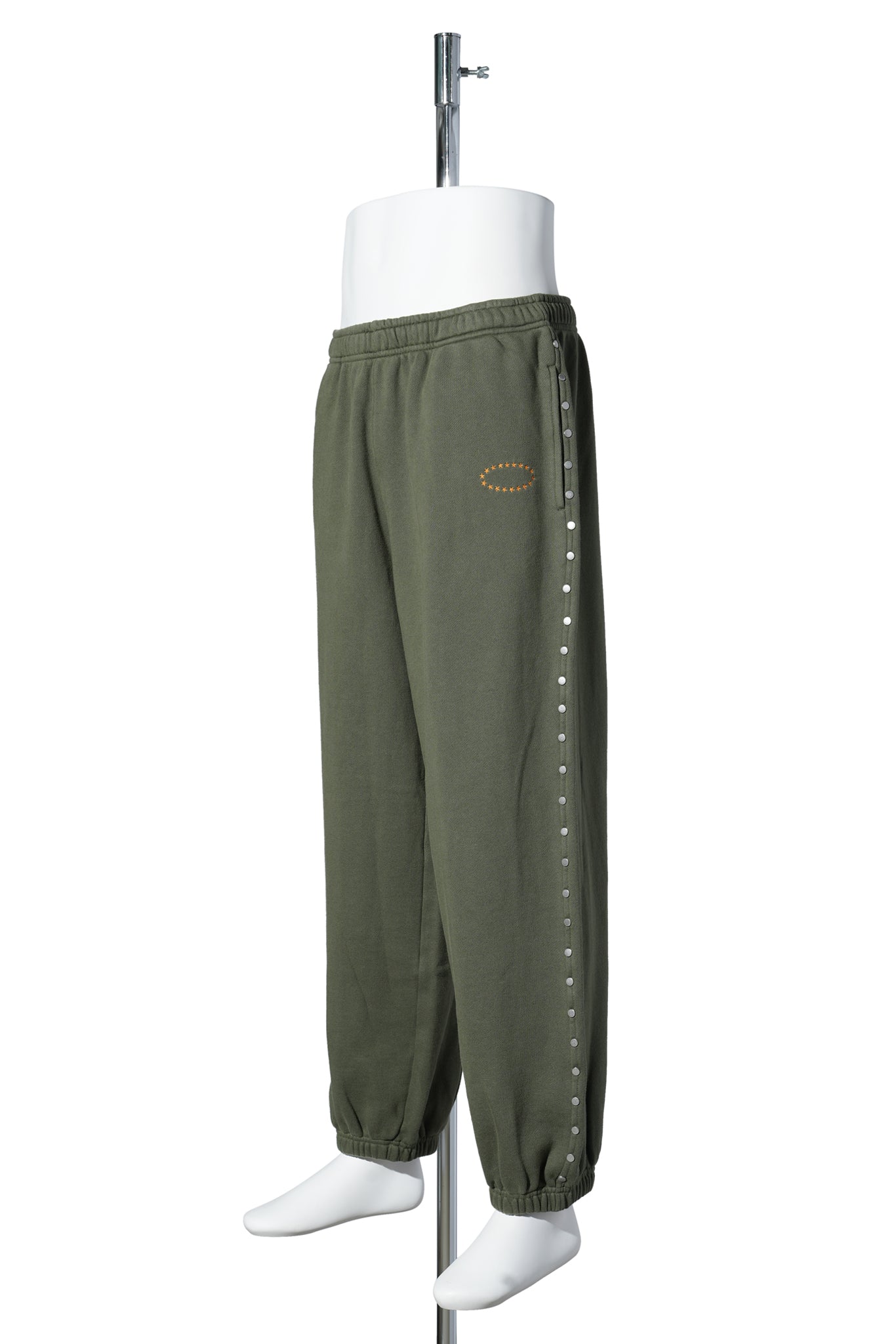 STUDDED  BIG SWEAT PANTS / OLIVE