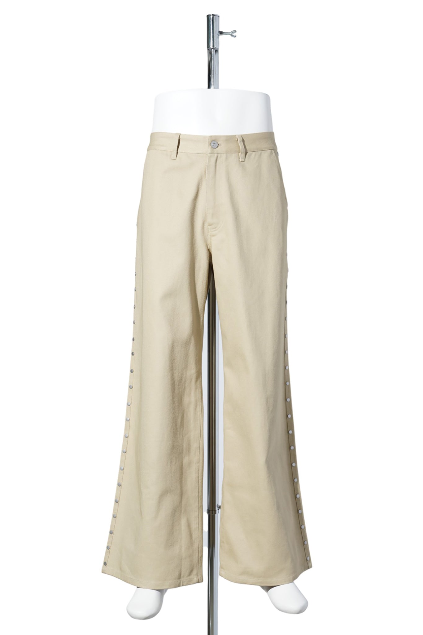 SUPER BAGGY STUDDED PANTS / KHAKI