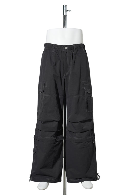 NYLON CARGO PANTS / BLACK