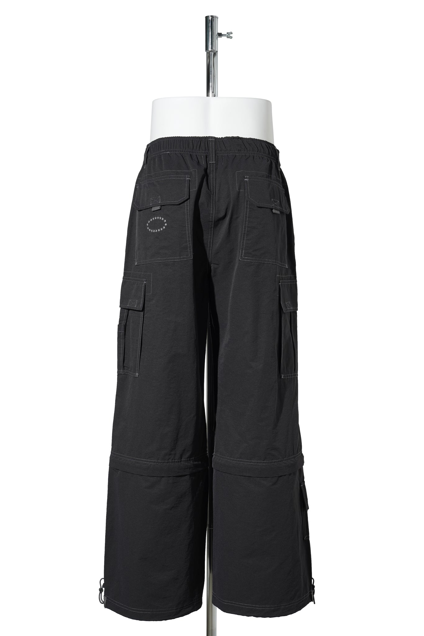 NYLON CARGO PANTS / BLACK