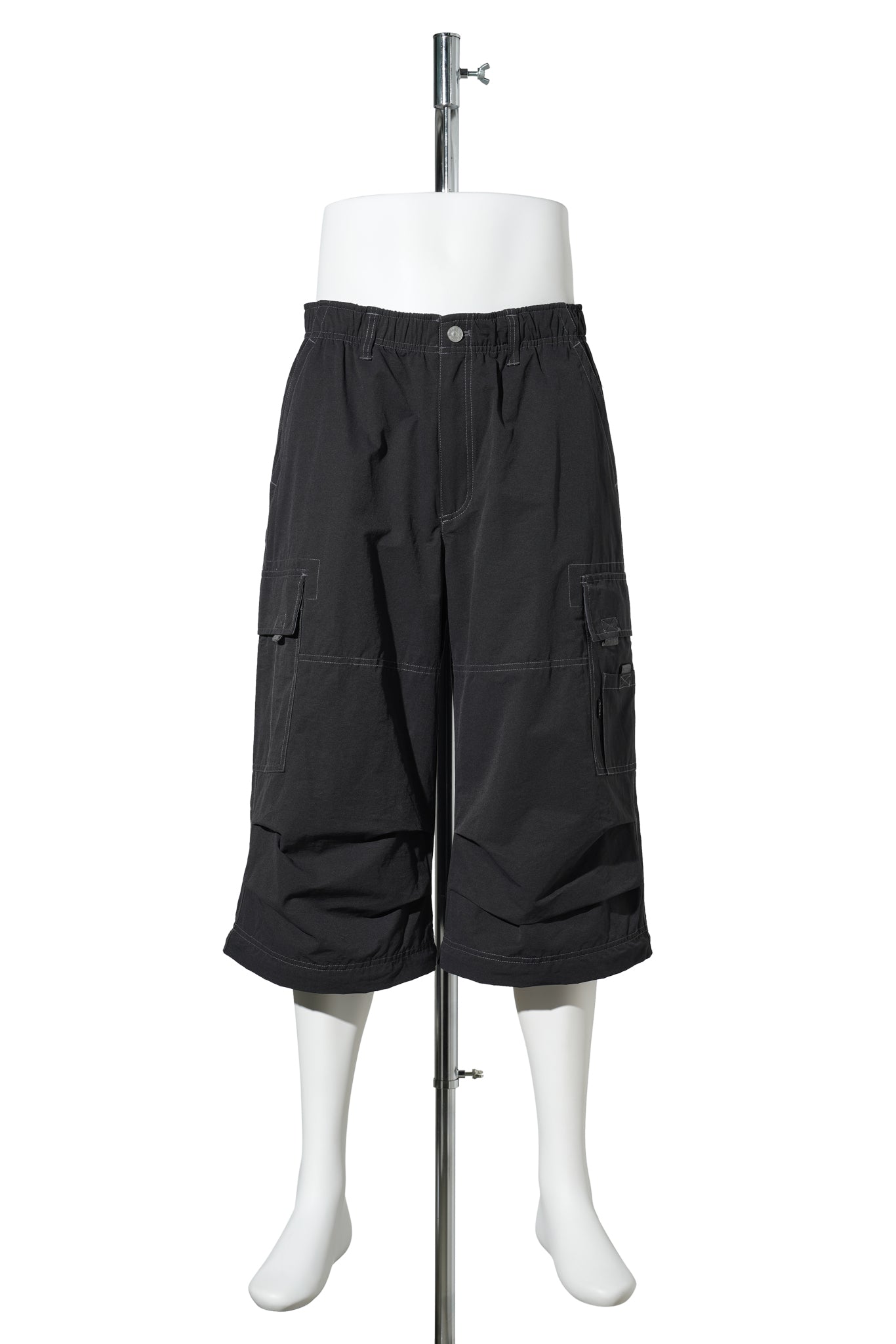 NYLON CARGO PANTS / BLACK