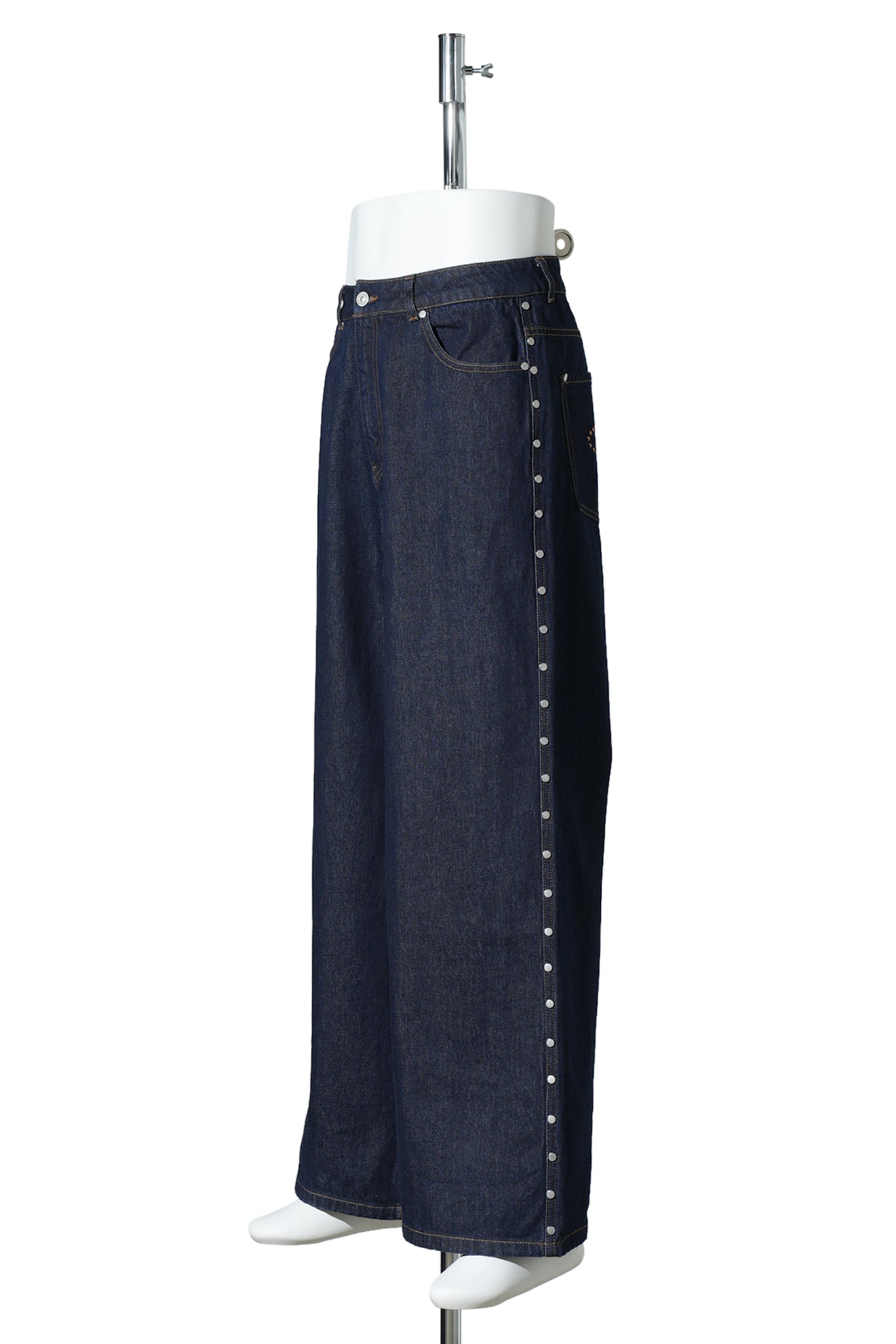 SUPER BAGGY STUDDED PANTS / INDIGO
