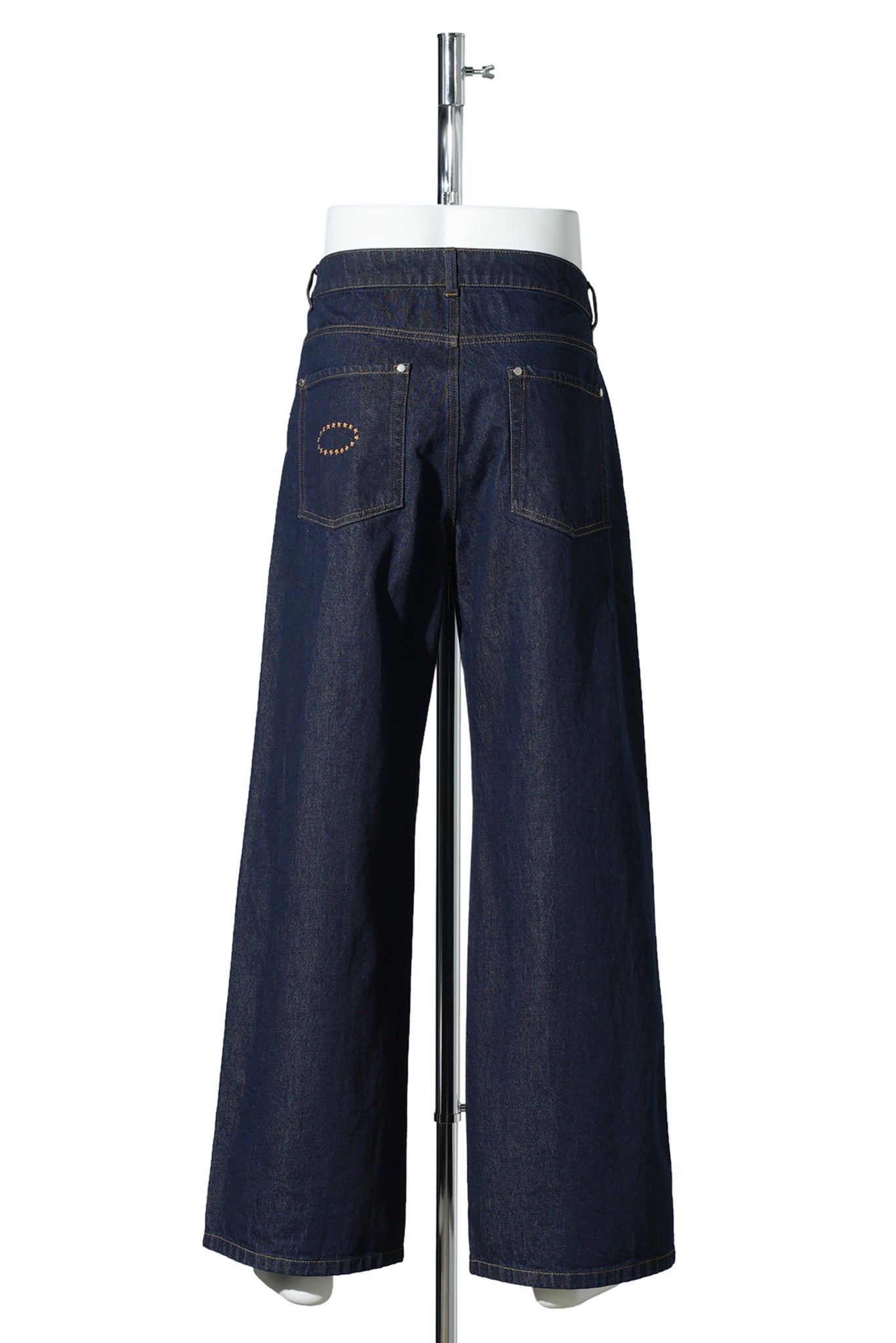 SUPER BAGGY STUDDED PANTS / INDIGO