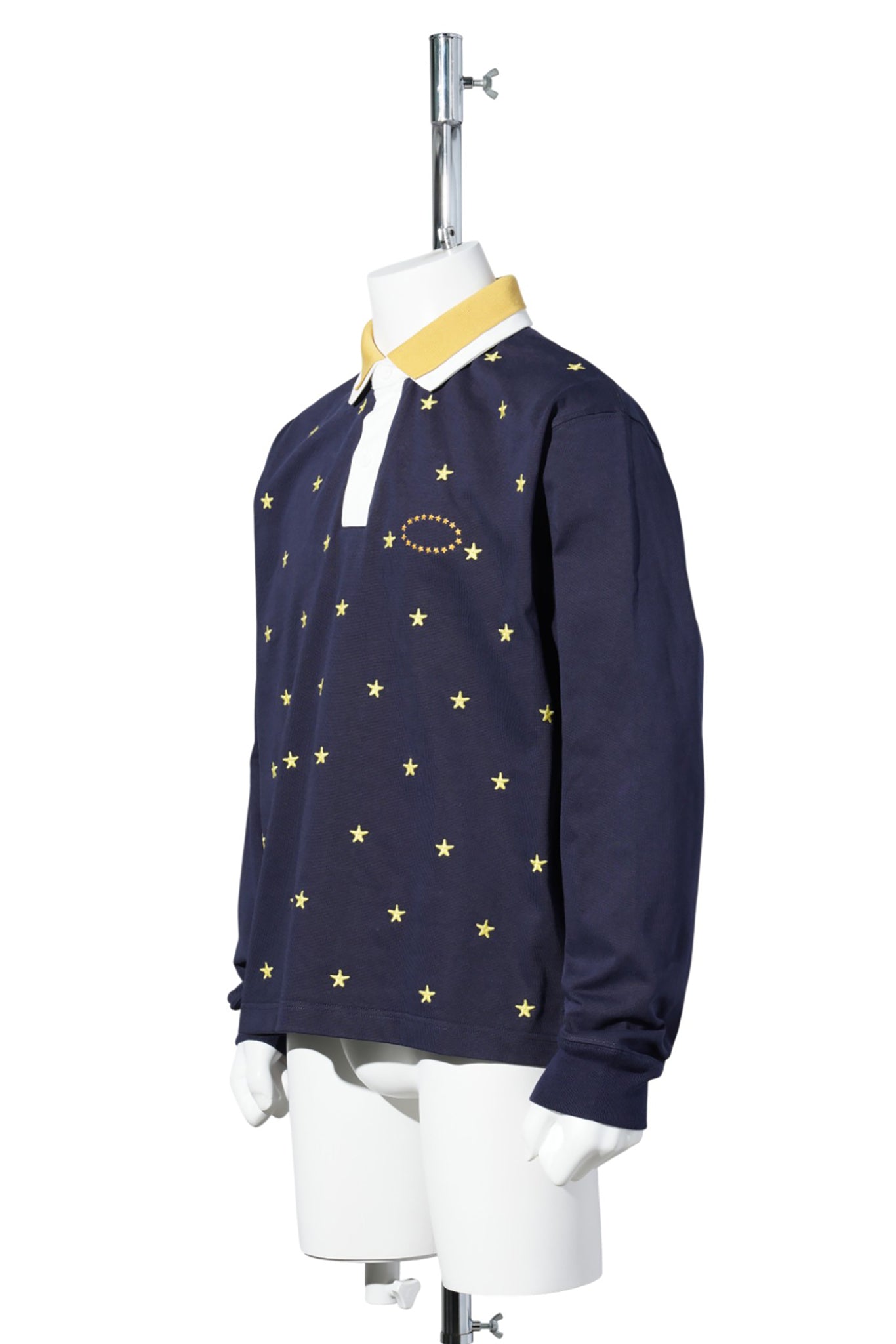 DOUBLE LAYERD LS POLO SHIRTS / NAVY