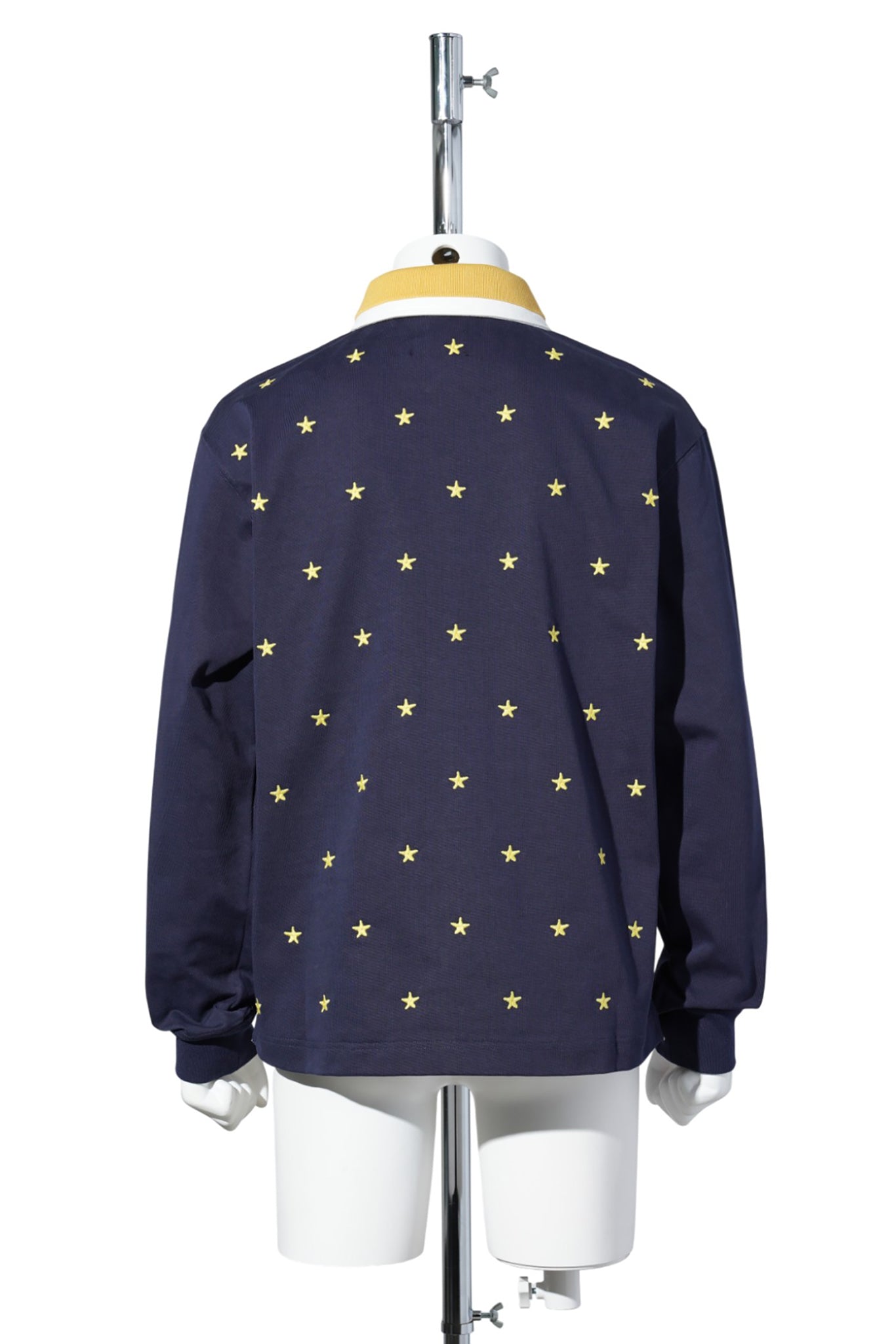 DOUBLE LAYERD LS POLO SHIRTS / NAVY