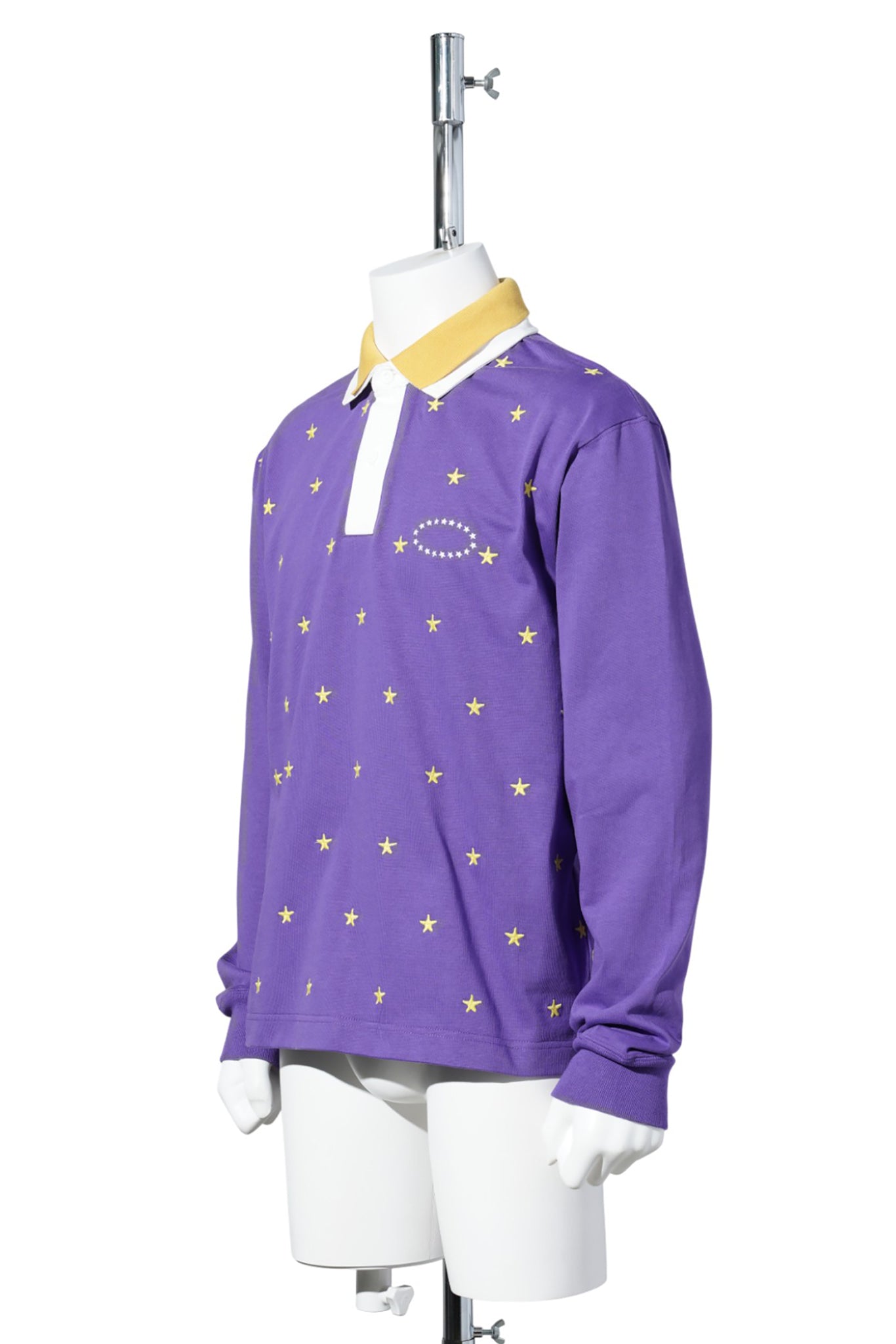 DOUBLE LAYERD LS POLO SHIRTS / PURPLE