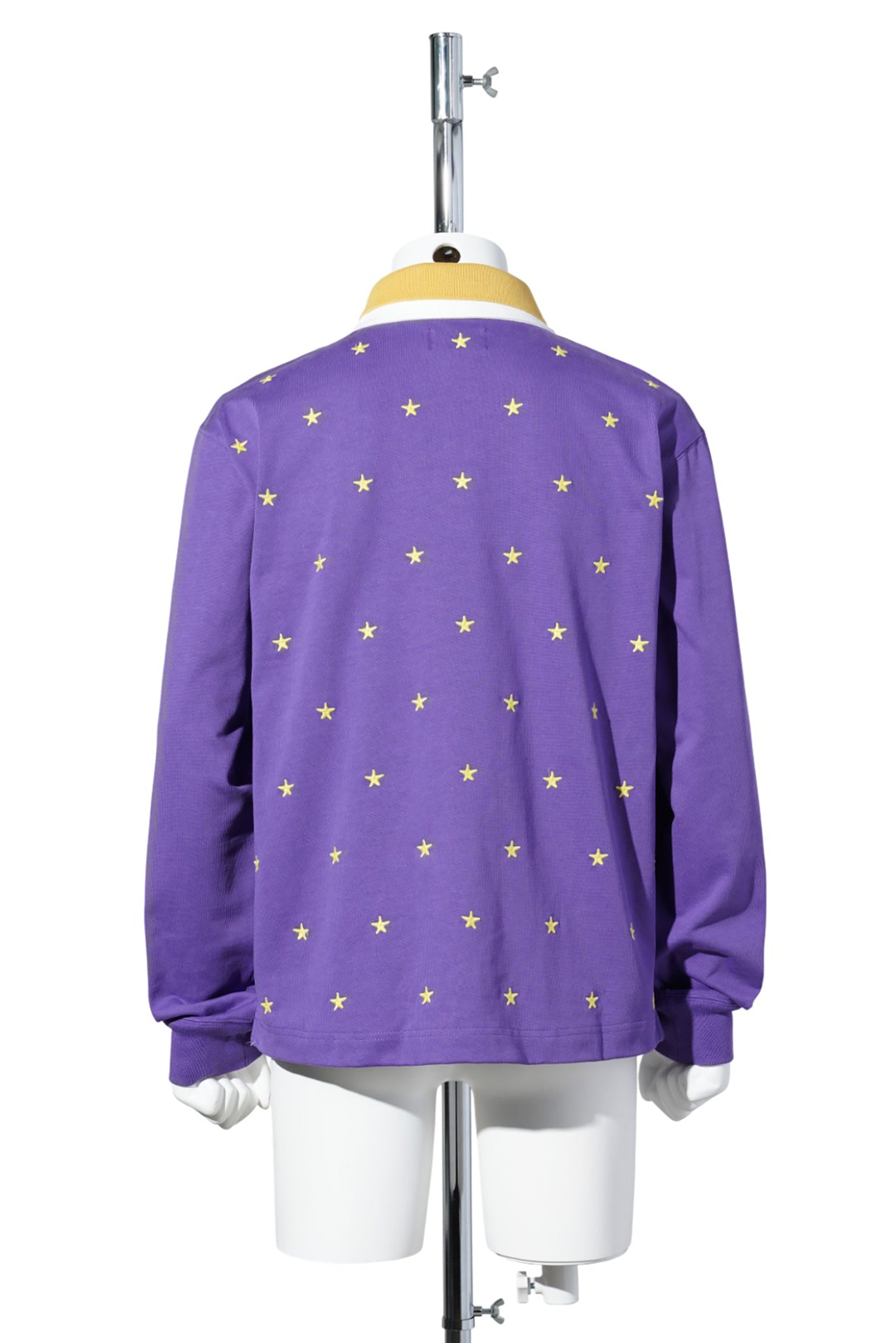 DOUBLE LAYERD LS POLO SHIRTS / PURPLE