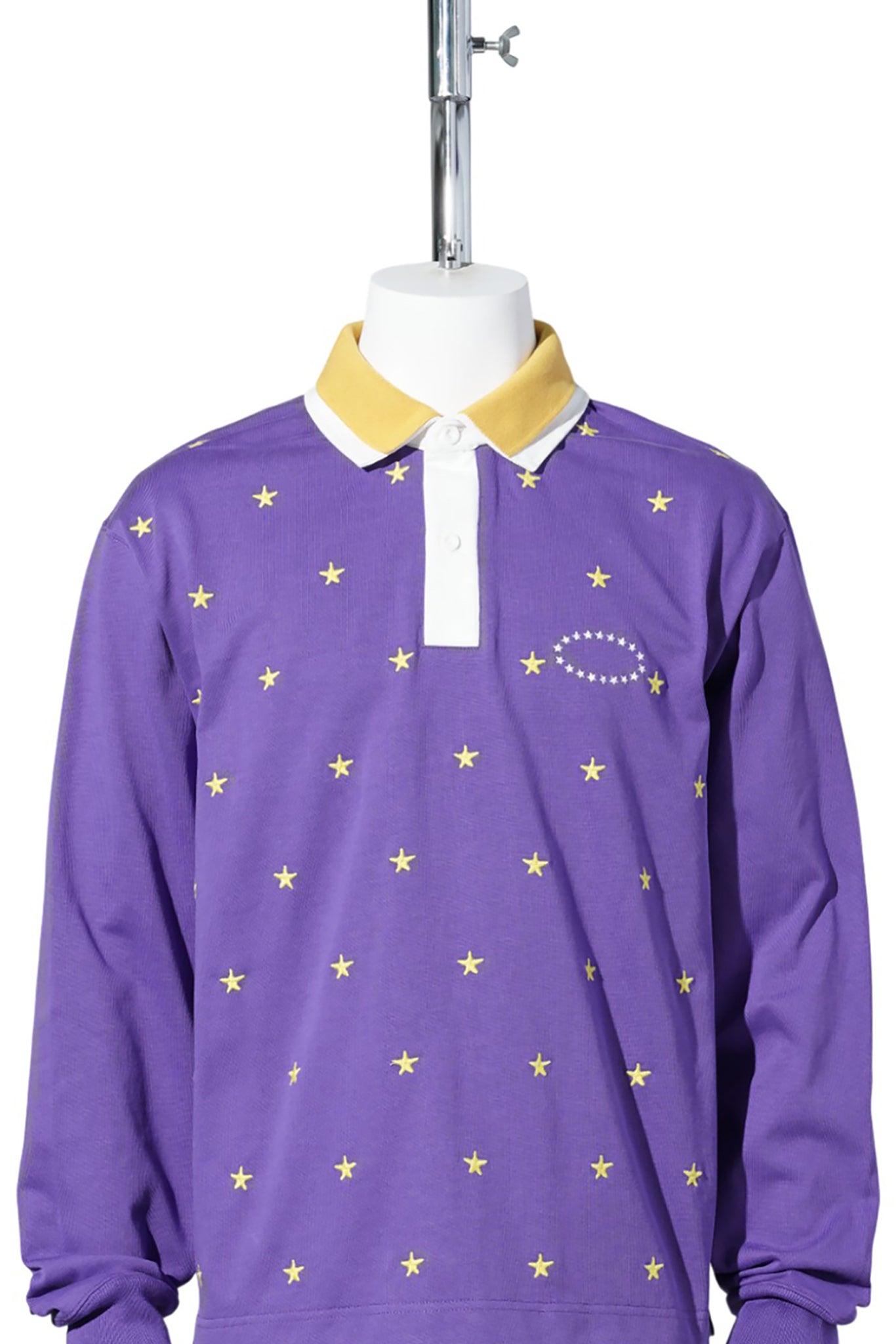 DOUBLE LAYERD LS POLO SHIRTS / PURPLE