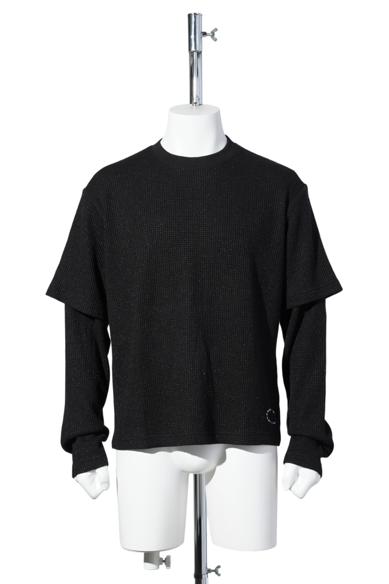 THERMAL LAYERD GLITTER LS TEE / BLACK