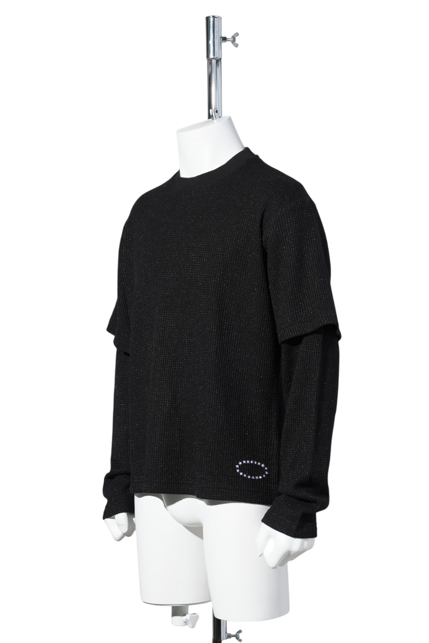 THERMAL LAYERD GLITTER LS TEE / BLACK