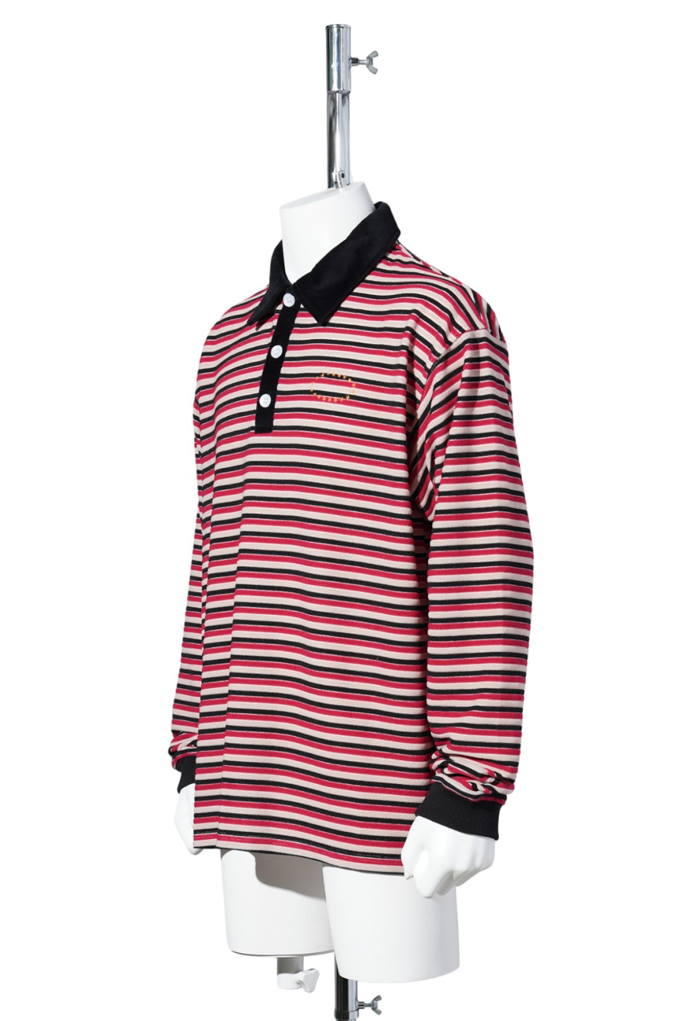 COMFY LS POLO  TEE / BLACK