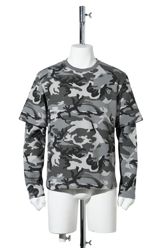 THERMAL LAYERD LS TEE / CAMO WHITE