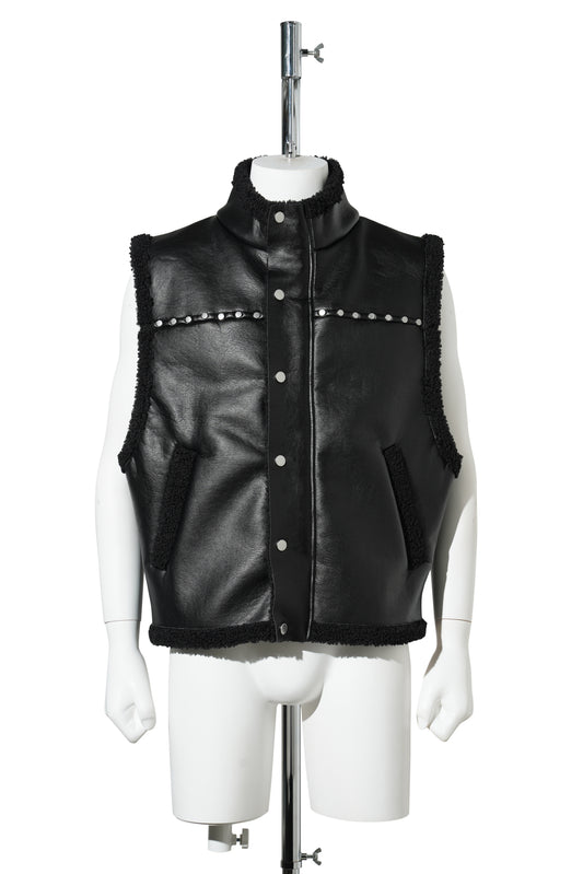 STUDDED VEST / BLACK