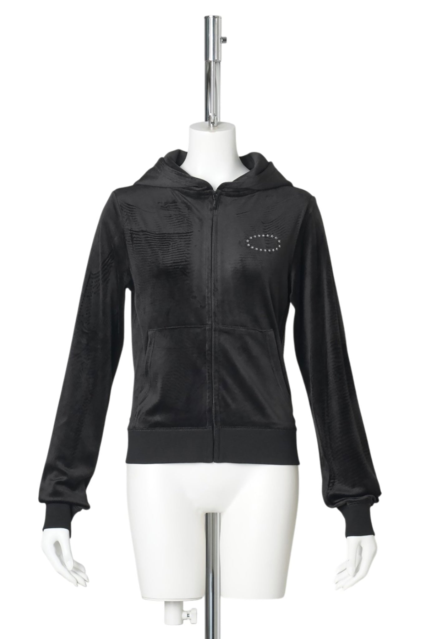 WMS VELOUR HOODIE / BLACK