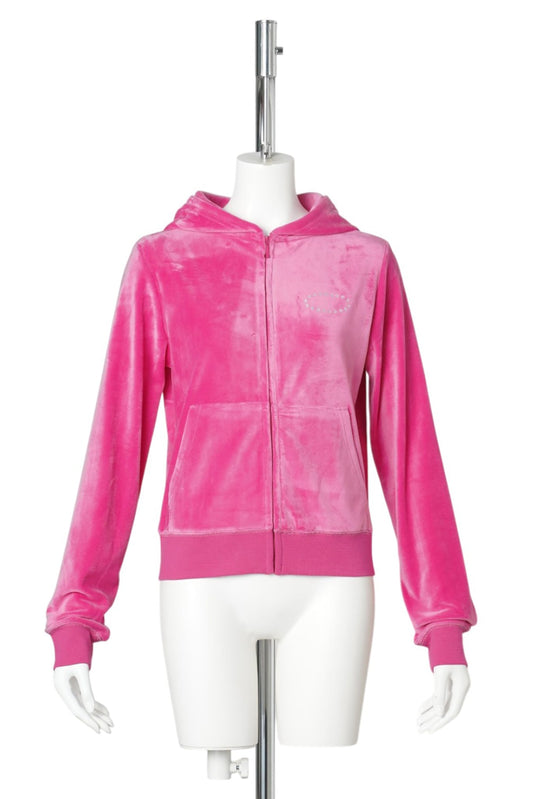 WMS VELOUR HOODIE / PINK