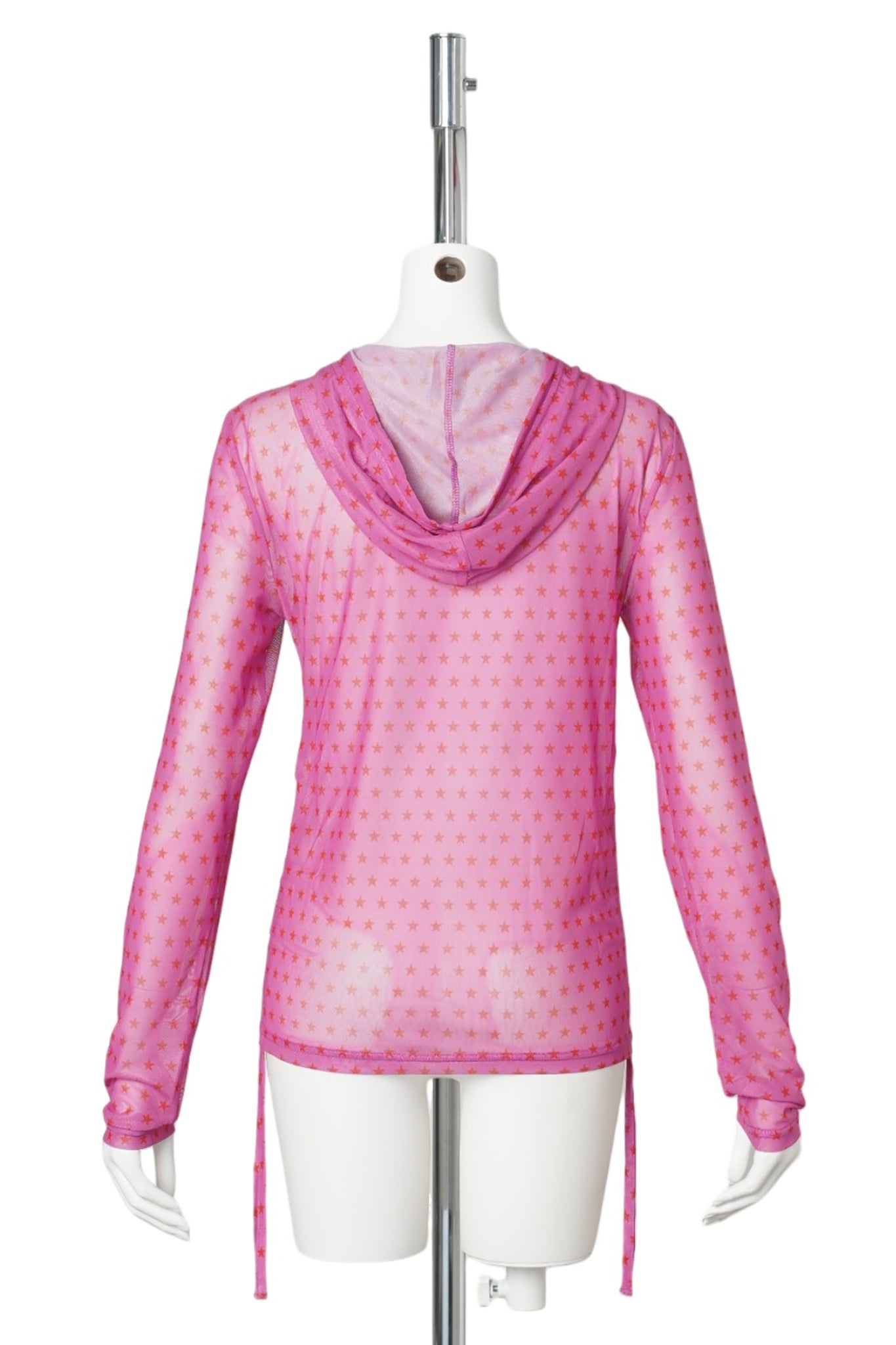 WMS STAR MESH BUTTON UP PARKA / PINK