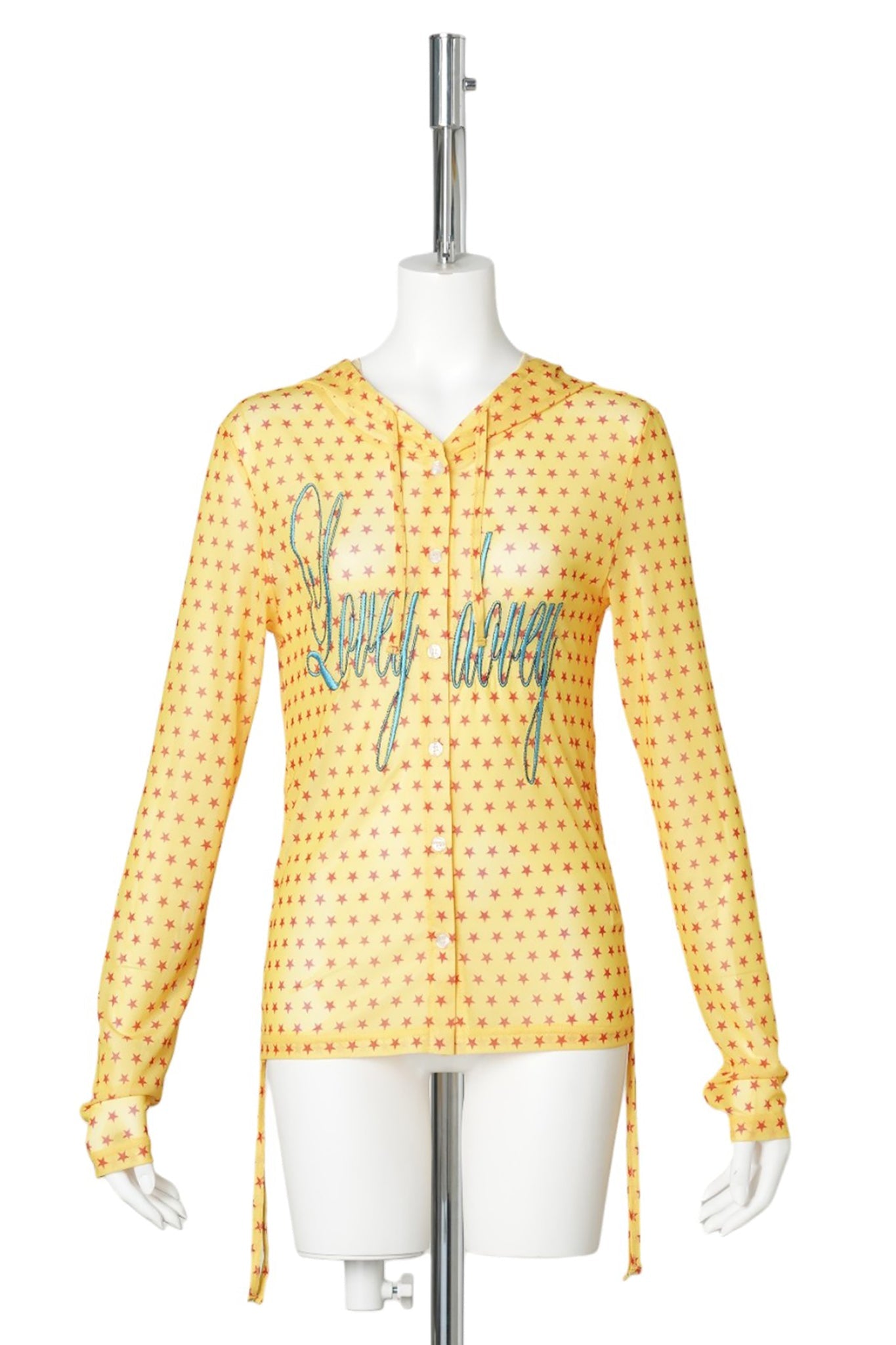 WMS STAR MESH BUTTON UP PARKA / YELLOW