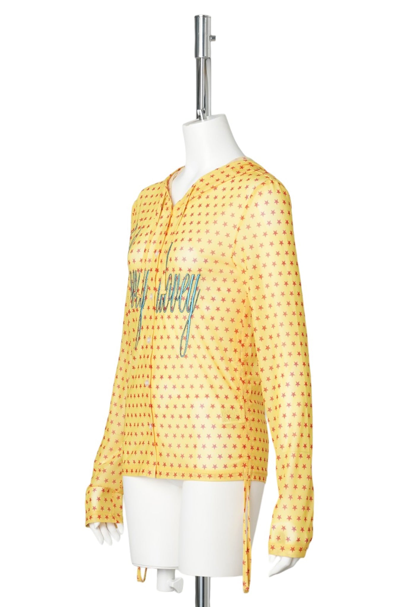 WMS STAR MESH BUTTON UP PARKA / YELLOW