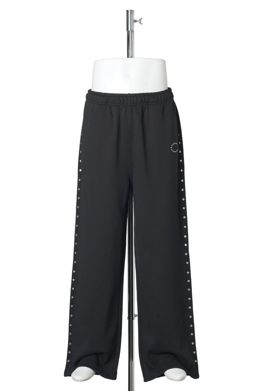STUDDED BAGGY SWEAT PANTS / BLACK