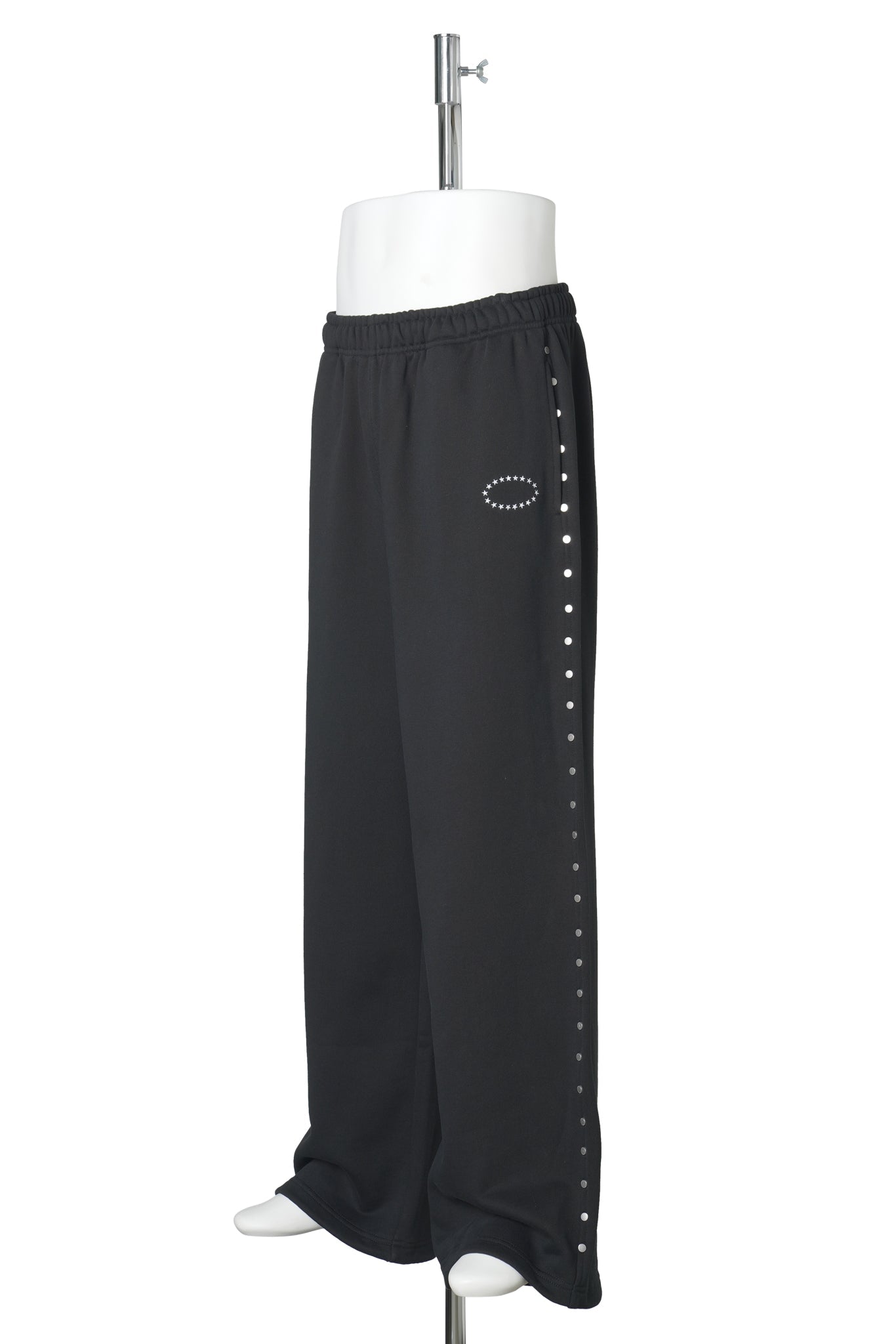 STUDDED BAGGY SWEAT PANTS / BLACK
