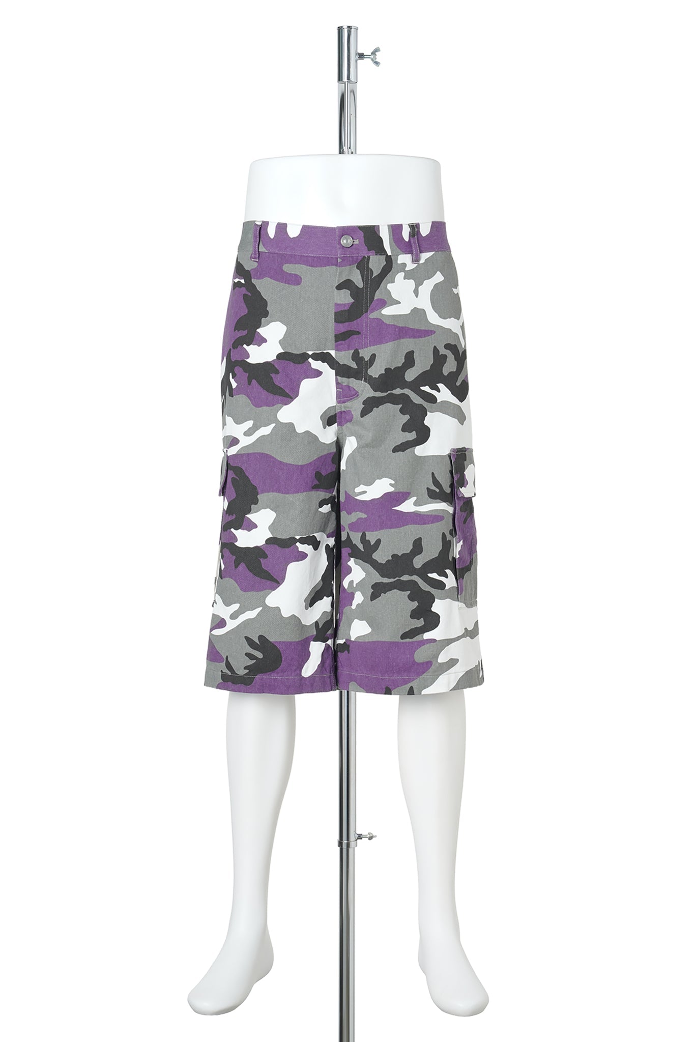 WIDE CARGO SHORTS / PURPLE CAMO