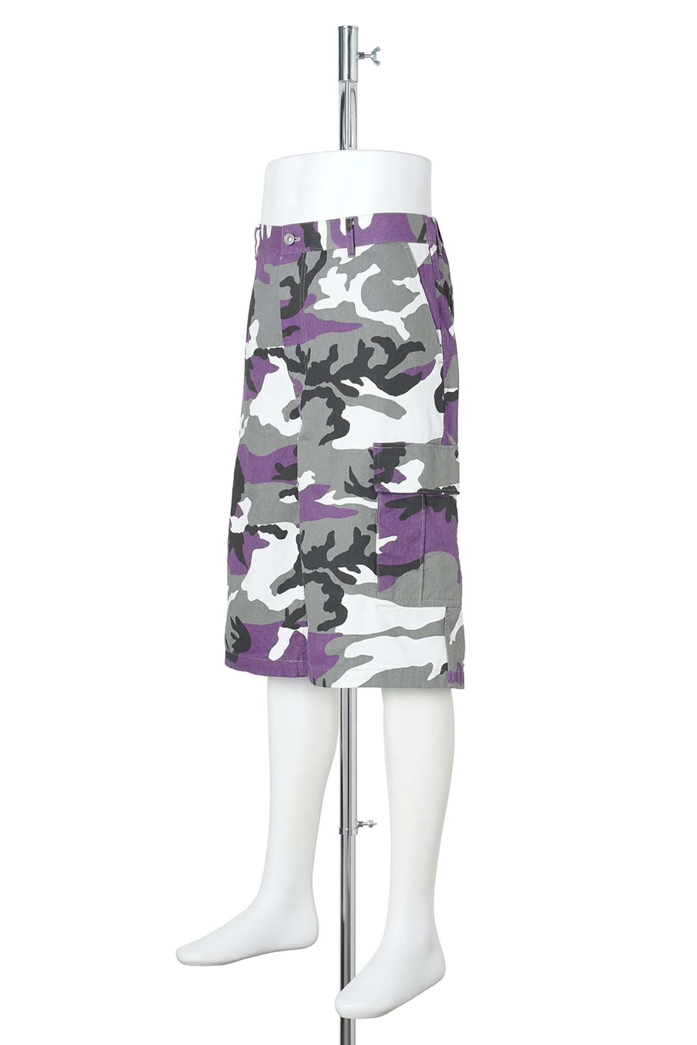 WIDE CARGO SHORTS / PURPLE CAMO