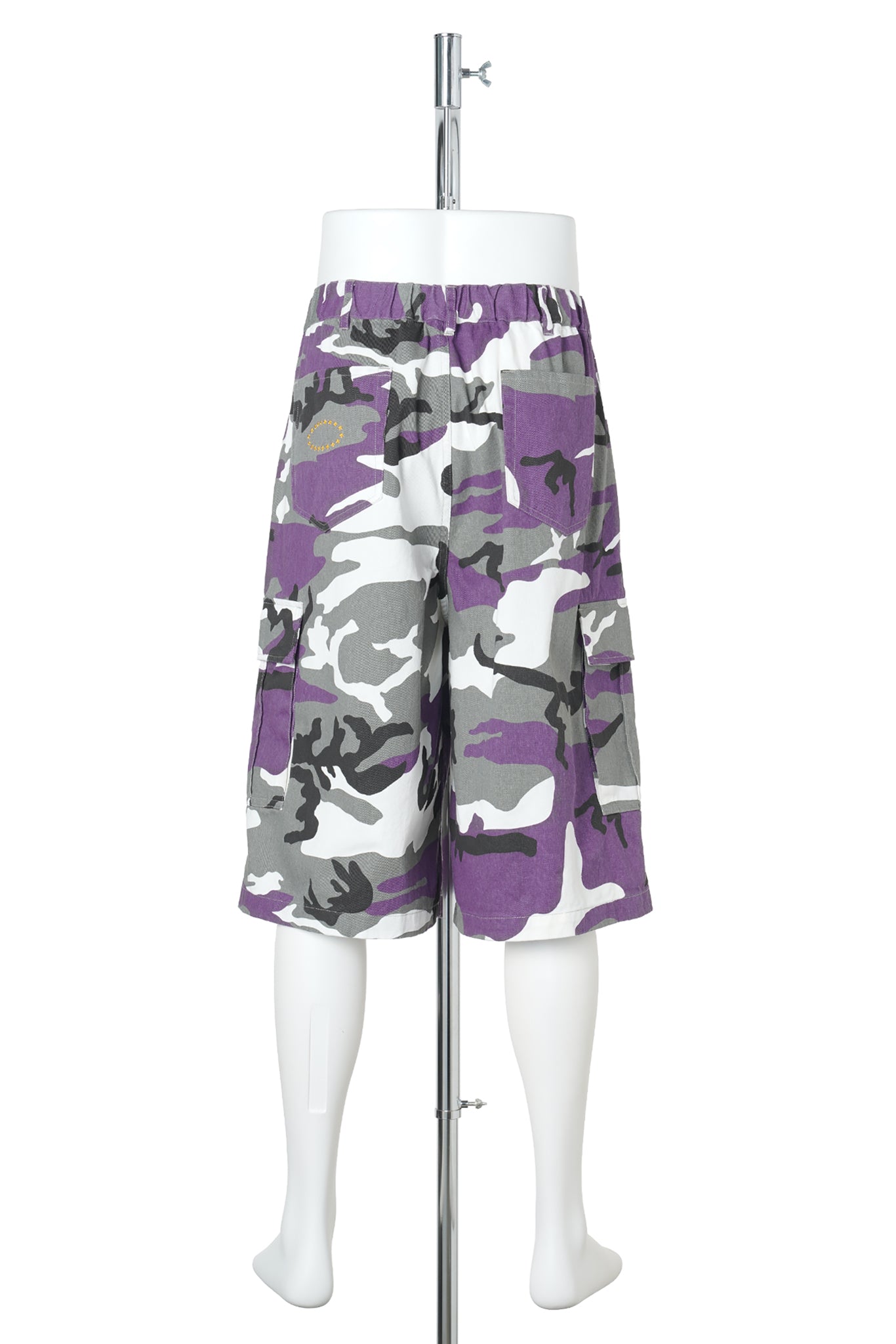 WIDE CARGO SHORTS / PURPLE CAMO