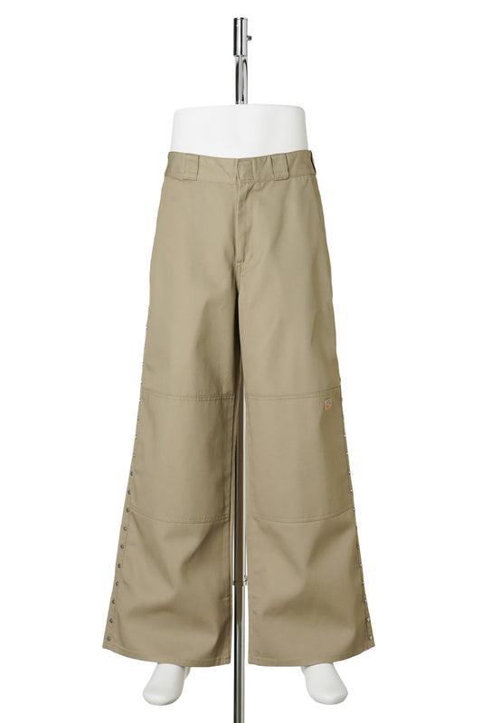 STUDDED WIDE PANTS / KHAKI