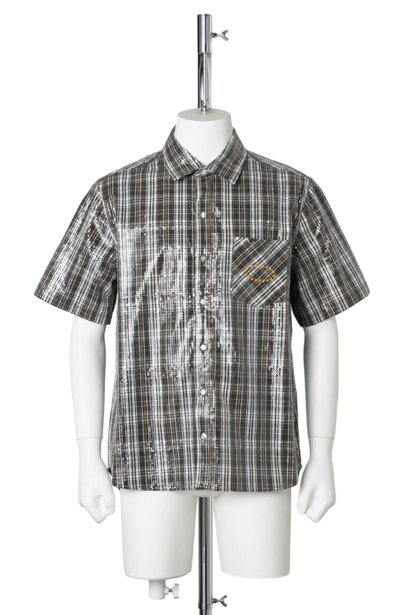 SPANGLE SS SHIRTS / BROWN