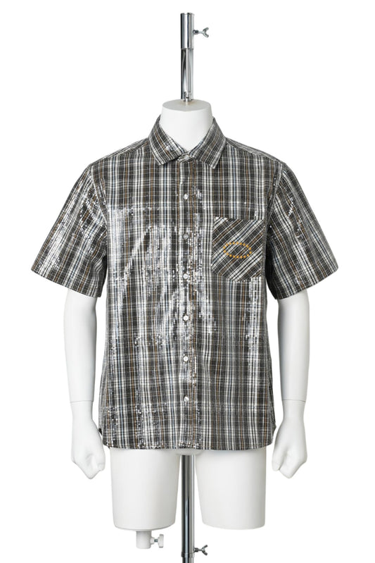 SPANGLE SS SHIRTS / BROWN