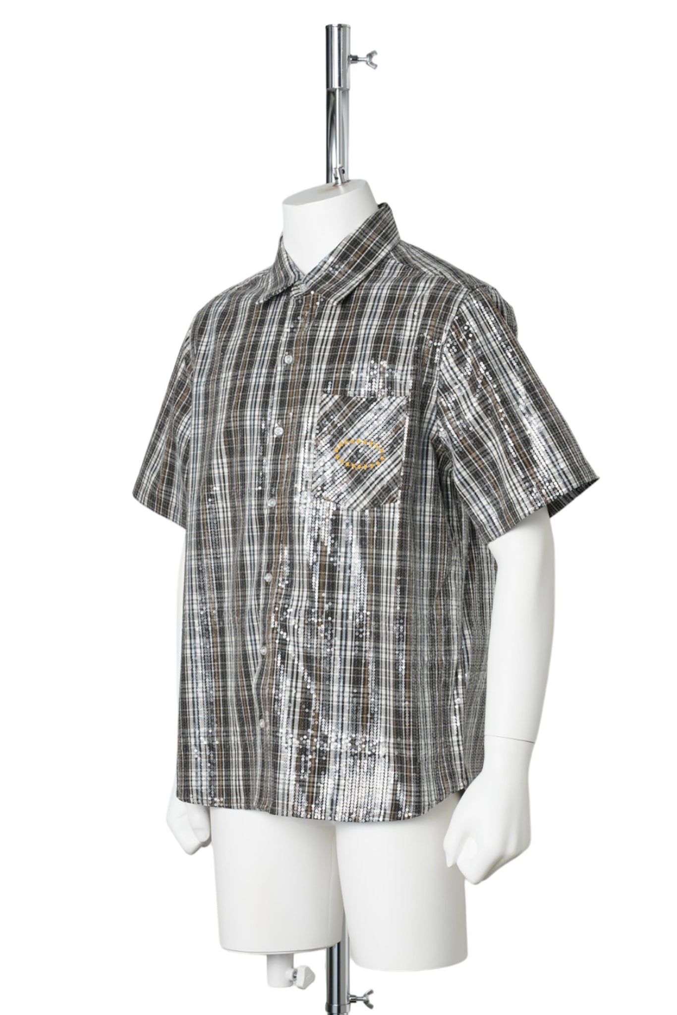 SPANGLE SS SHIRTS / BROWN