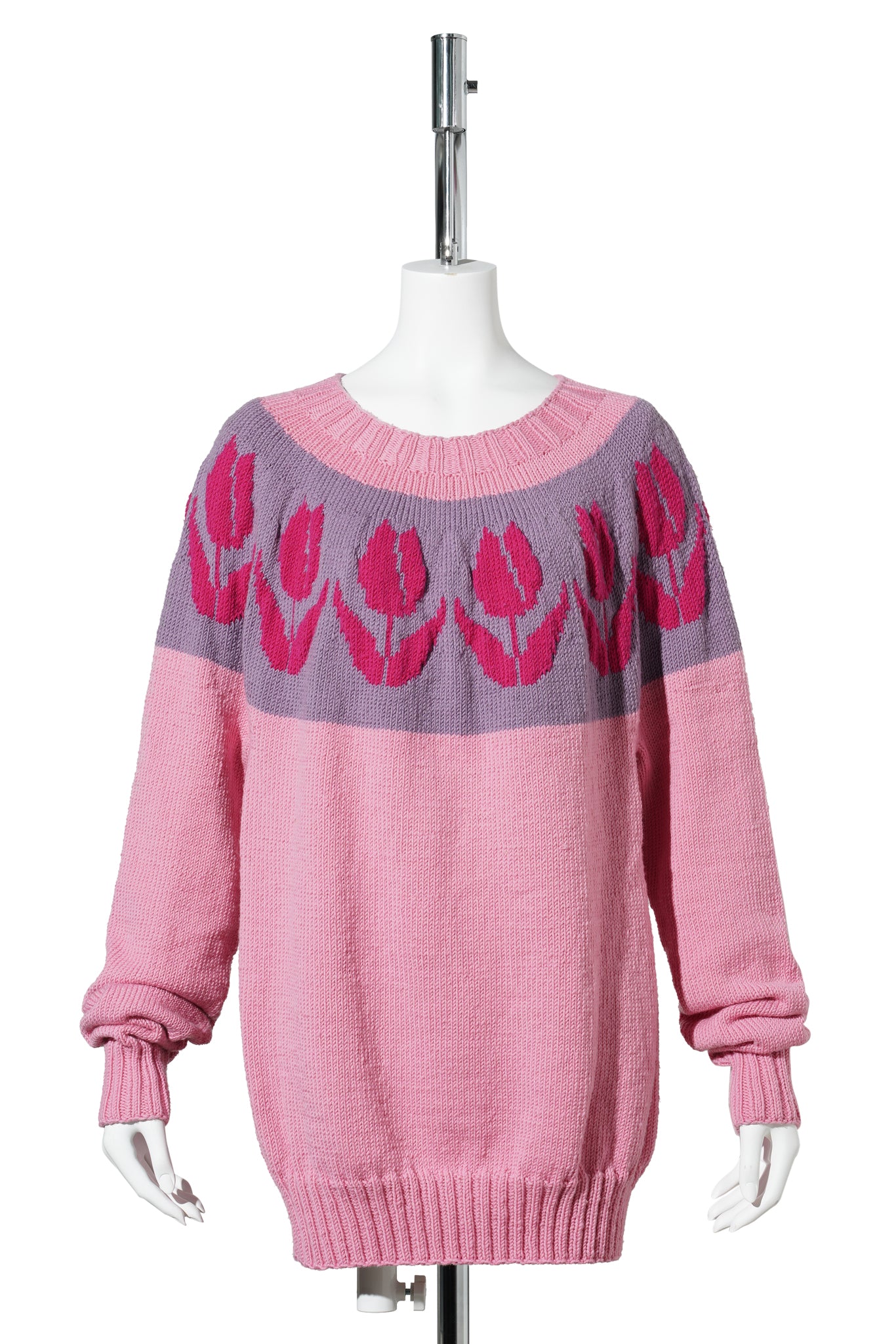 HANDKNITTED FAIR ISLE SWEATER / ROSE