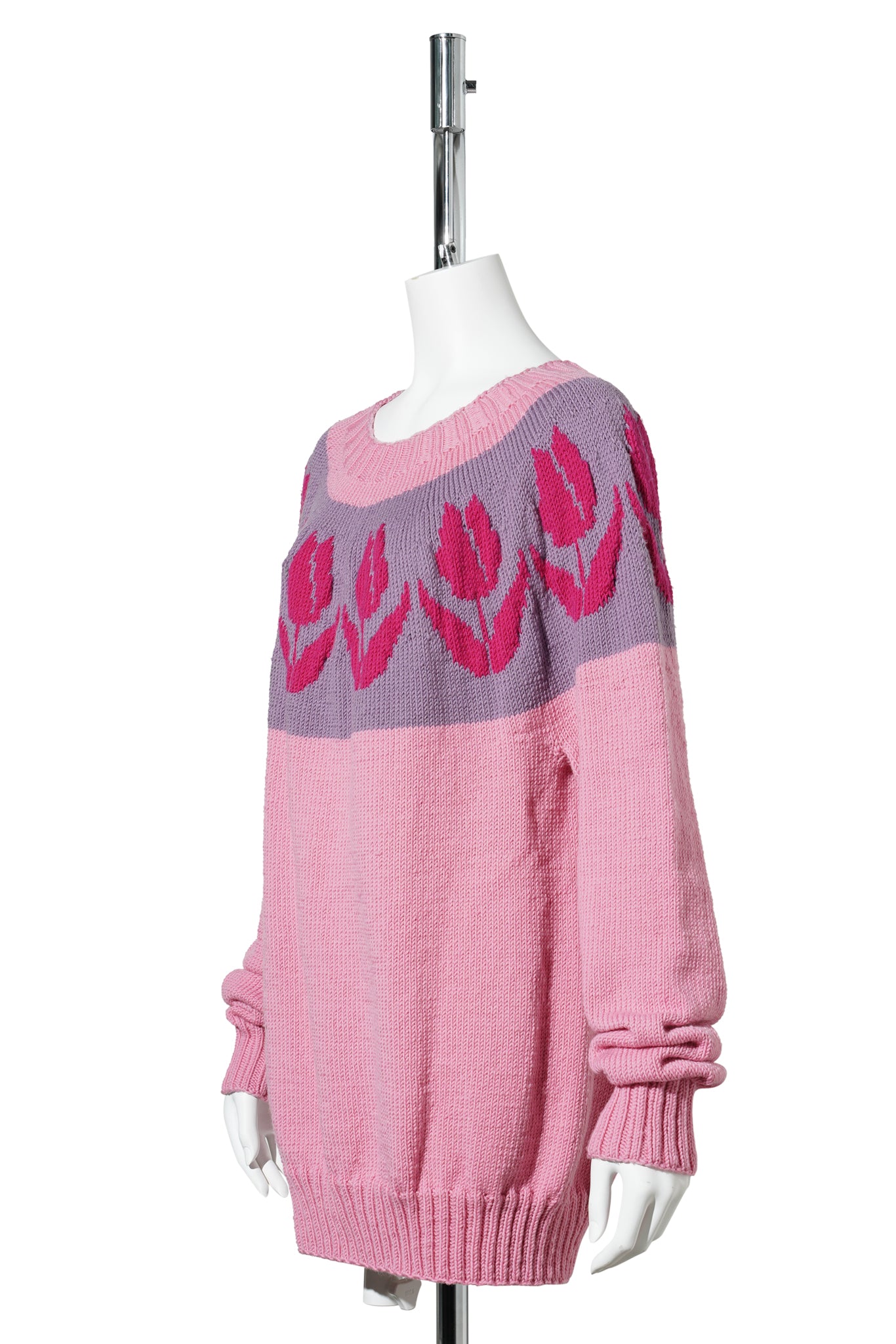 HANDKNITTED FAIR ISLE SWEATER / ROSE